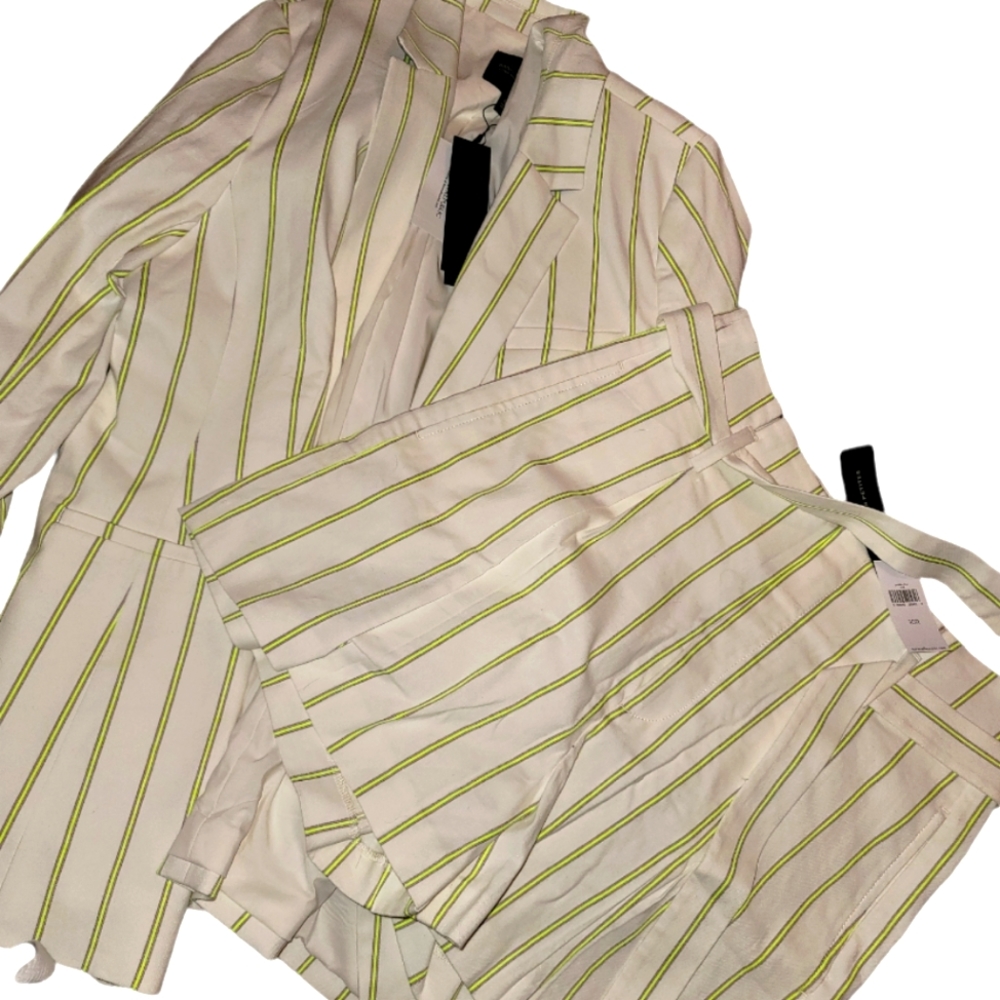 🆕️❤️🔥 BANANA REPUBLIC SIZE 16 BLAZER AND SIZE 10 SHORTS SIZE NWT